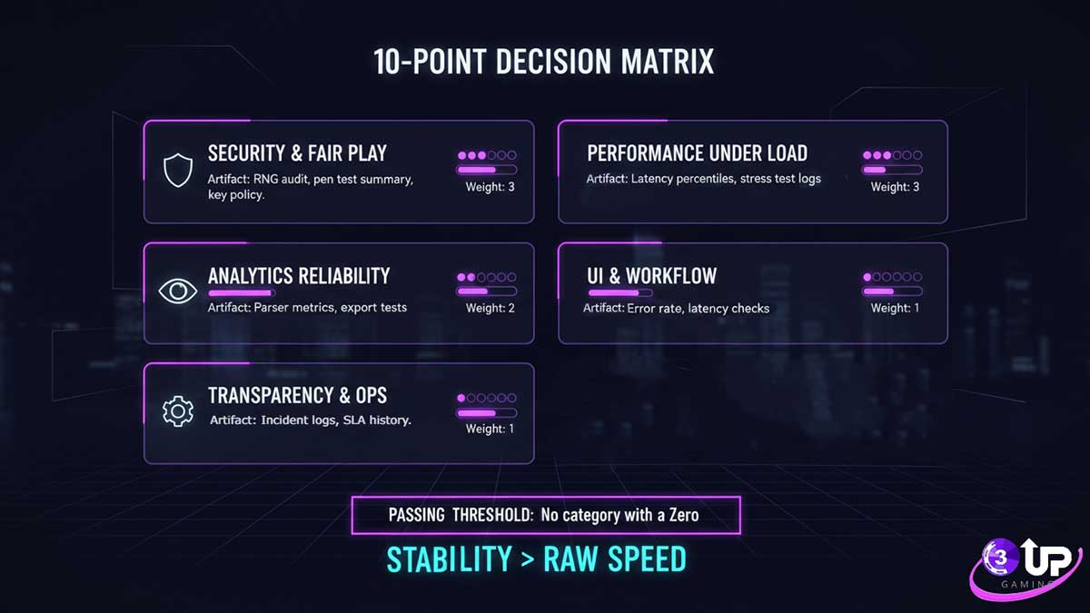 10-POINT DECISION MATRIX 5 Key Features Every Professional Poker Software Must Have