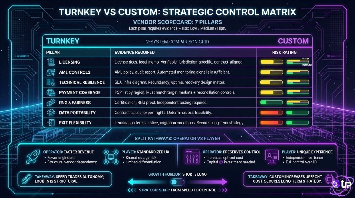 Turnkey vs Custom – strategic control matrix